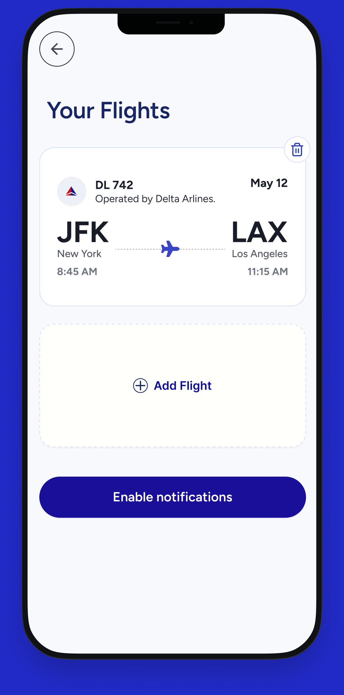 Choose the flights to follow
