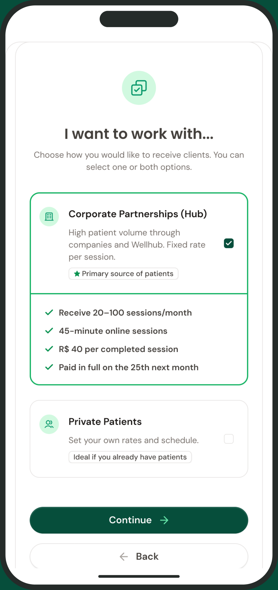 Choose which clients to work with